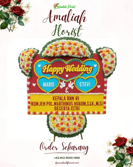 Papan Bunga Pernikahan Wawombalata